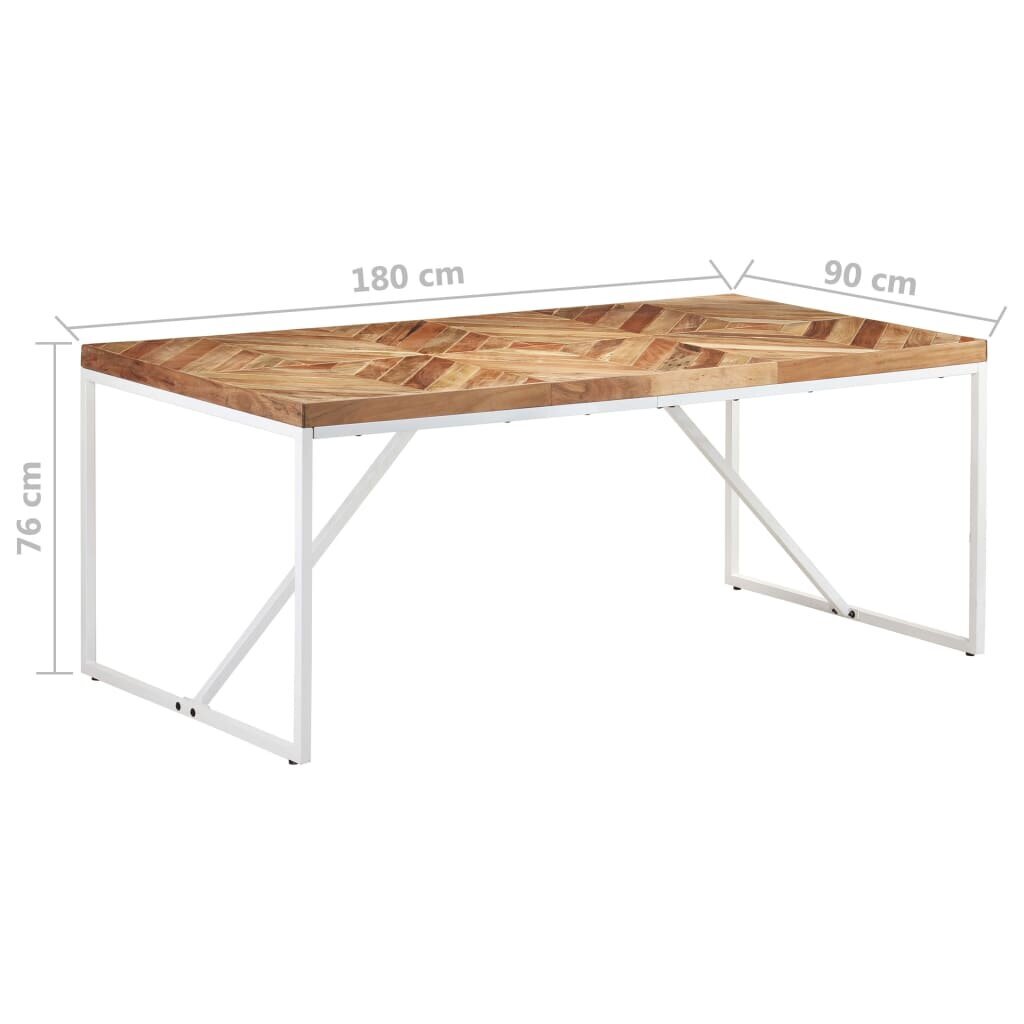 vidaXL Ruokapöytä 180x90x76 cm täysi akaasia- ja mangopuu hinta ja tiedot | Ruokapöydät | hobbyhall.fi