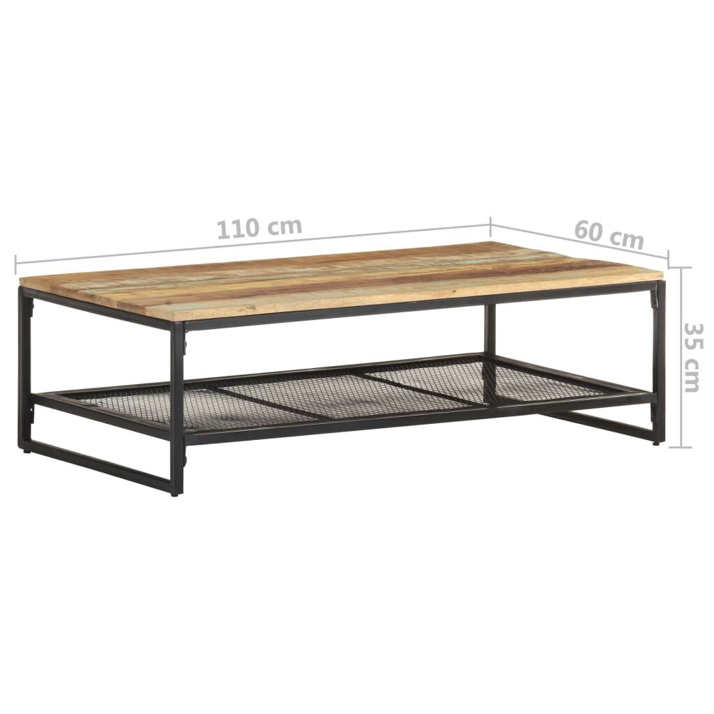 vidaXL Sohvapöytä 110x60x35 cm kierrätetty täyspuu hinta ja tiedot | Sohvapöydät | hobbyhall.fi