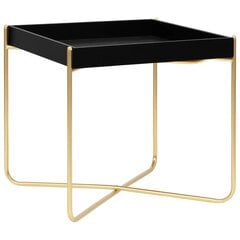 vidaXL Sivupöytä musta ja kulta 38x38x38,5 cm MDF hinta ja tiedot | Sohvapöydät | hobbyhall.fi