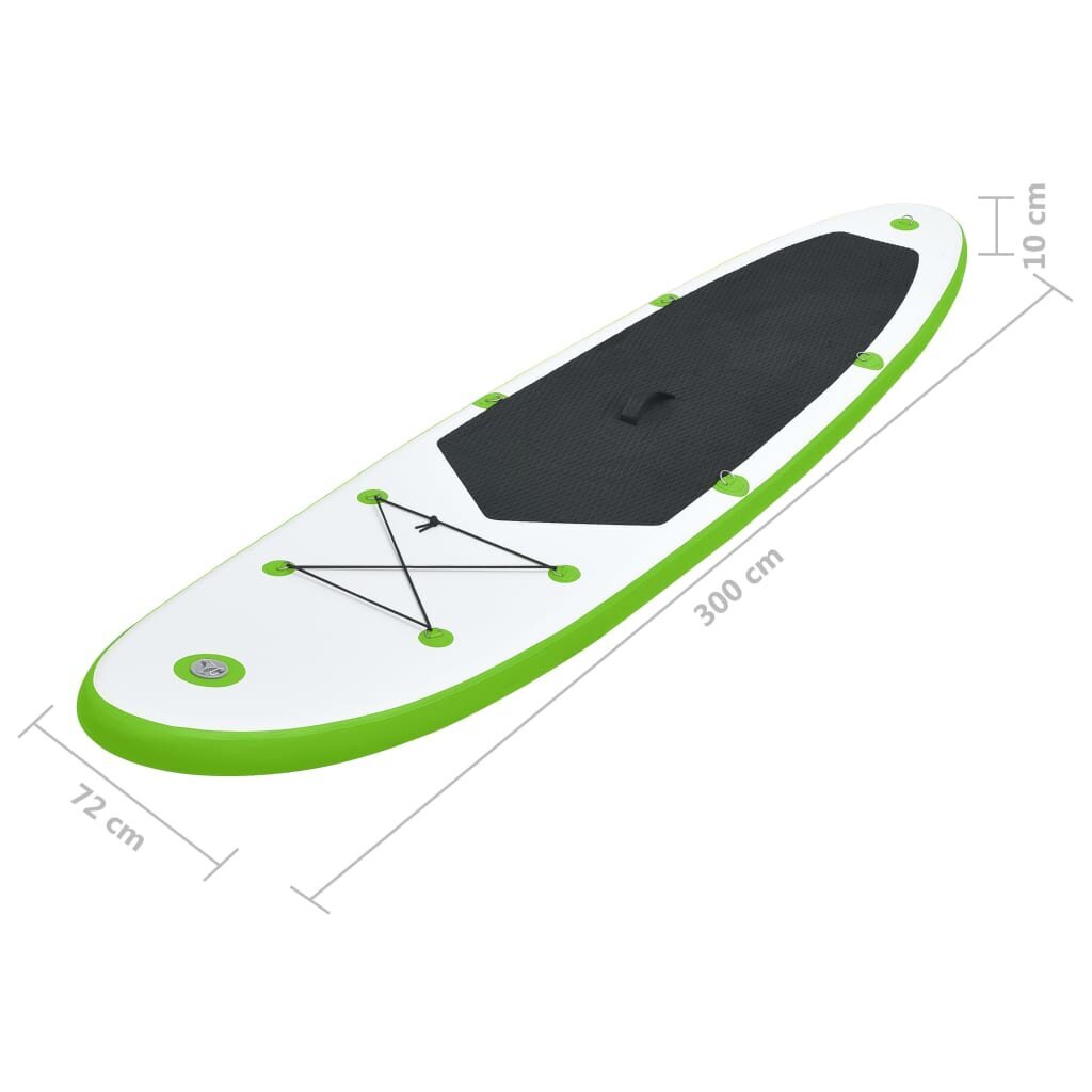 vidaXL Täytettävä SUP-lautasarja vihreä ja valkoinen hinta ja tiedot | SUP-laudat | hobbyhall.fi