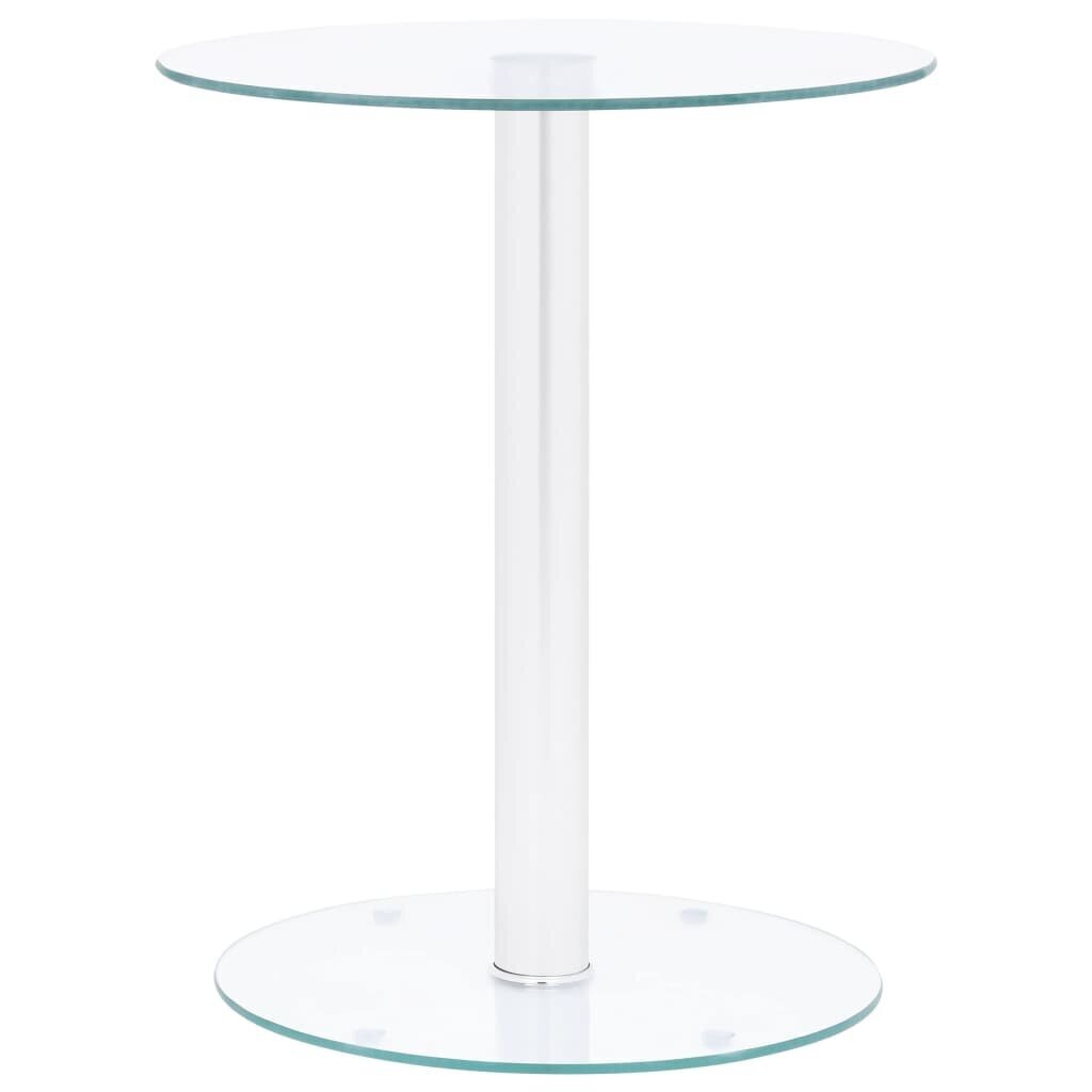 vidaXL Sohvapöytä läpinäkyvä 40 cm karkaistu lasi hinta ja tiedot | Sohvapöydät | hobbyhall.fi