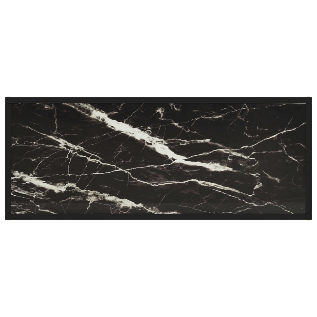 vidaXL TV-taso musta mustalla marmorilasilla 100x40x40 cm hinta ja tiedot | TV-tasot | hobbyhall.fi