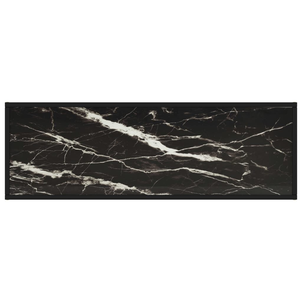 vidaXL TV-taso musta mustalla marmorilasilla 120x40x40 cm hinta ja tiedot | TV-tasot | hobbyhall.fi