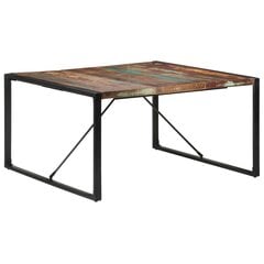 vidaXL Ruokapöytä 140x140x75 cm täysi kierrätetty puu hinta ja tiedot | Ruokapöydät | hobbyhall.fi