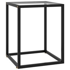vidaXL Sohvapöytä musta karkaistu lasi 40x40x50 cm hinta ja tiedot | Sohvapöydät | hobbyhall.fi