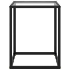 vidaXL Sohvapöytä musta karkaistu lasi 40x40x50 cm hinta ja tiedot | Sohvapöydät | hobbyhall.fi