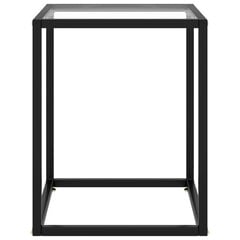 vidaXL Sohvapöytä musta karkaistu lasi 40x40x50 cm hinta ja tiedot | Sohvapöydät | hobbyhall.fi