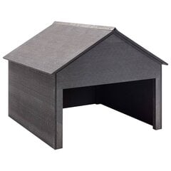 vidaXL Ruohonleikkurin katos harmaa 80x80x70 cm WPC hinta ja tiedot | Puutarhatyökalut | hobbyhall.fi