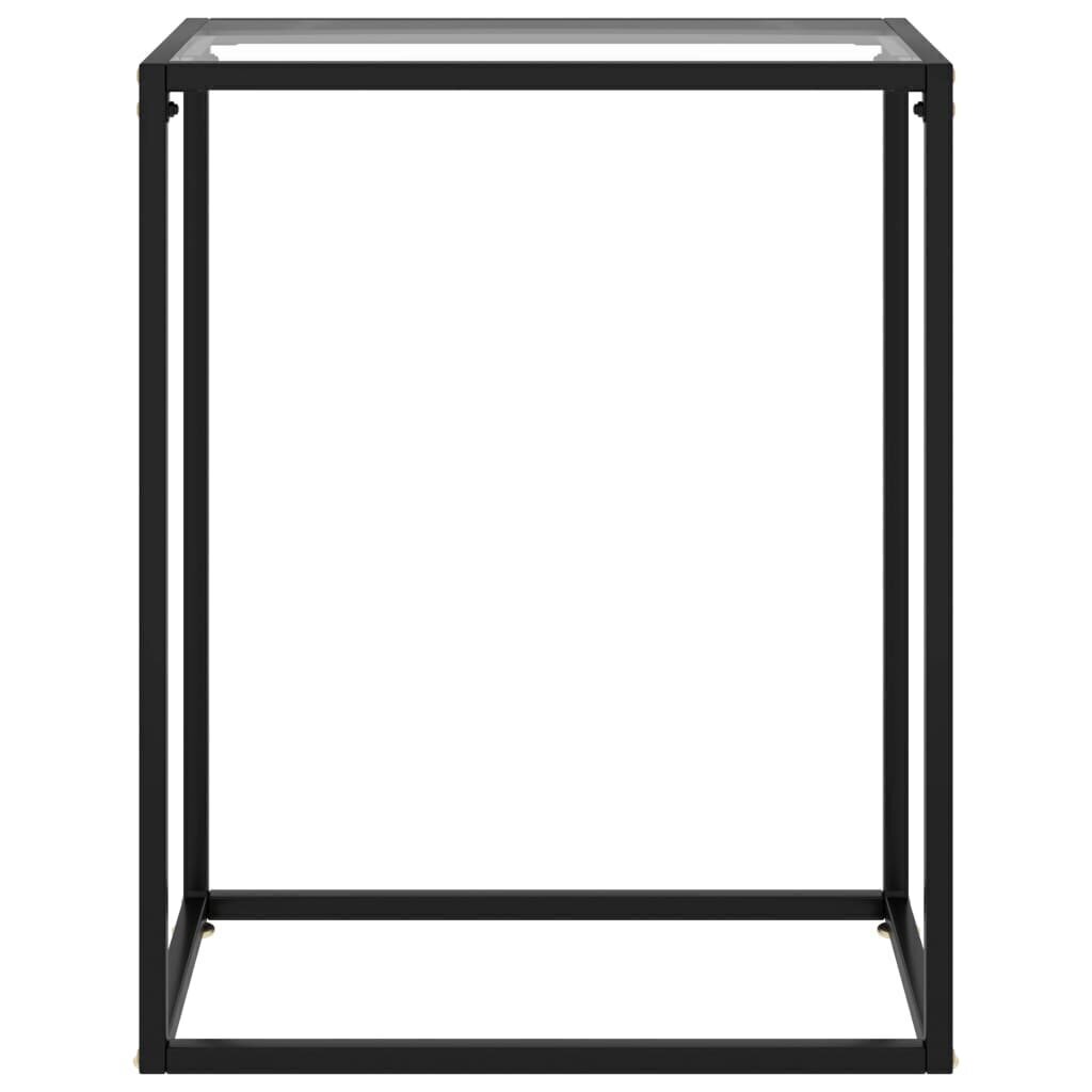 vidaXL Konsolipöytä läpinäkyvä 60x35x75 cm karkaistu lasi hinta ja tiedot | Sohvapöydät | hobbyhall.fi