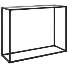 vidaXL Konsolipöytä läpinäkyvä 100x35x75 cm karkaistu lasi hinta ja tiedot | Sohvapöydät | hobbyhall.fi