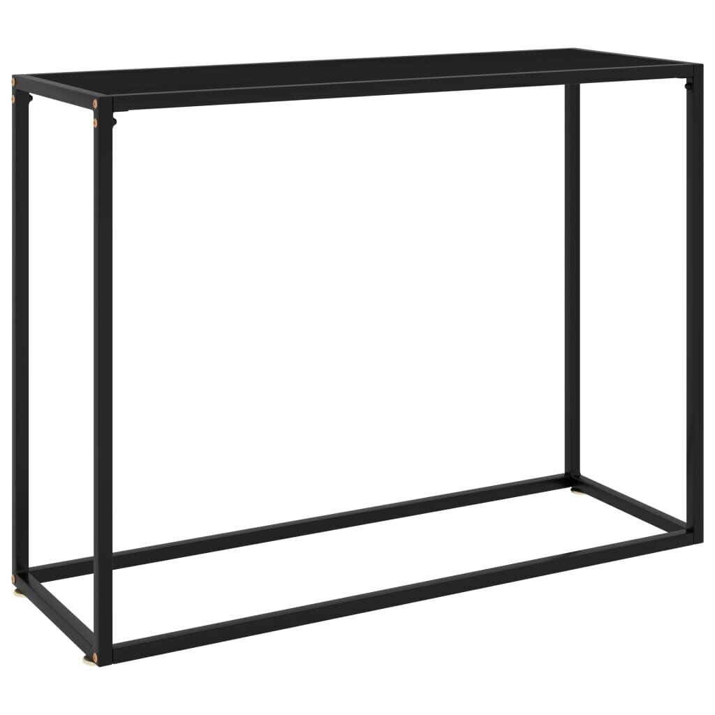 vidaXL Konsolipöytä musta 100x35x75 cm karkaistu lasi hinta ja tiedot | Sohvapöydät | hobbyhall.fi