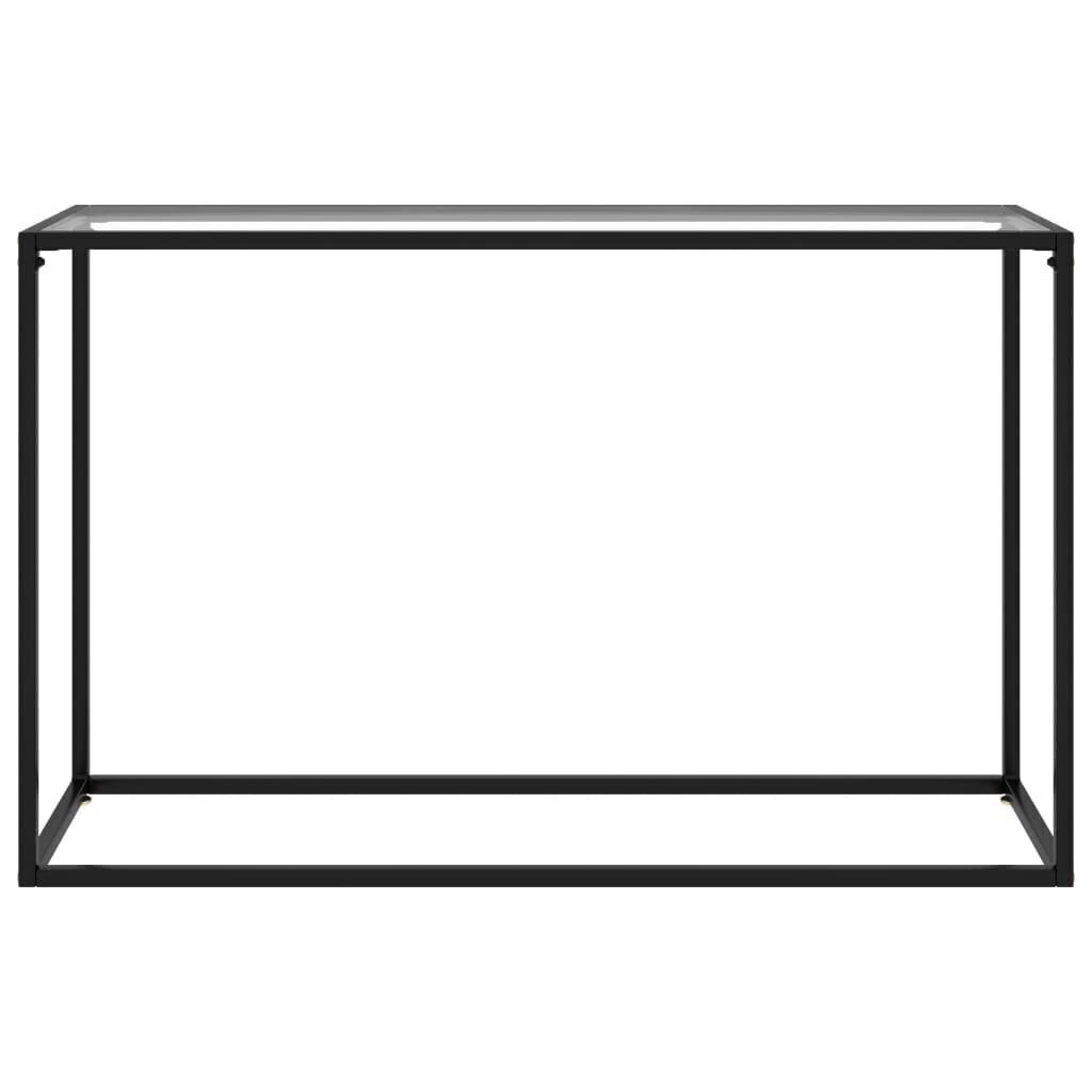vidaXL Konsolipöytä läpinäkyvä 120x35x75 cm karkaistu lasi hinta ja tiedot | Sohvapöydät | hobbyhall.fi