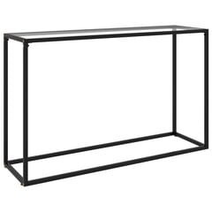 vidaXL Konsolipöytä läpinäkyvä 120x35x75 cm karkaistu lasi hinta ja tiedot | Sohvapöydät | hobbyhall.fi