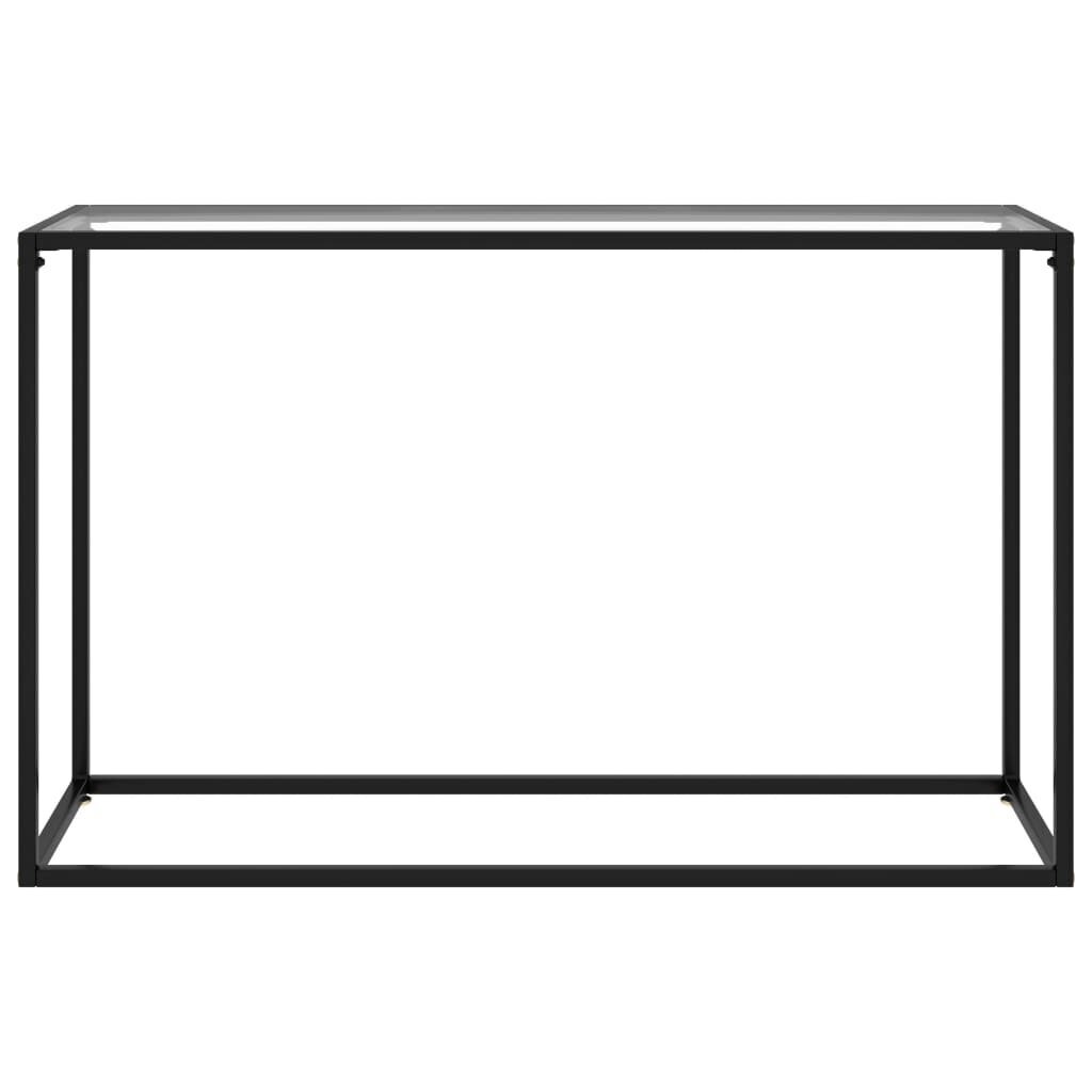 vidaXL Konsolipöytä läpinäkyvä 120x35x75 cm karkaistu lasi hinta ja tiedot | Sohvapöydät | hobbyhall.fi