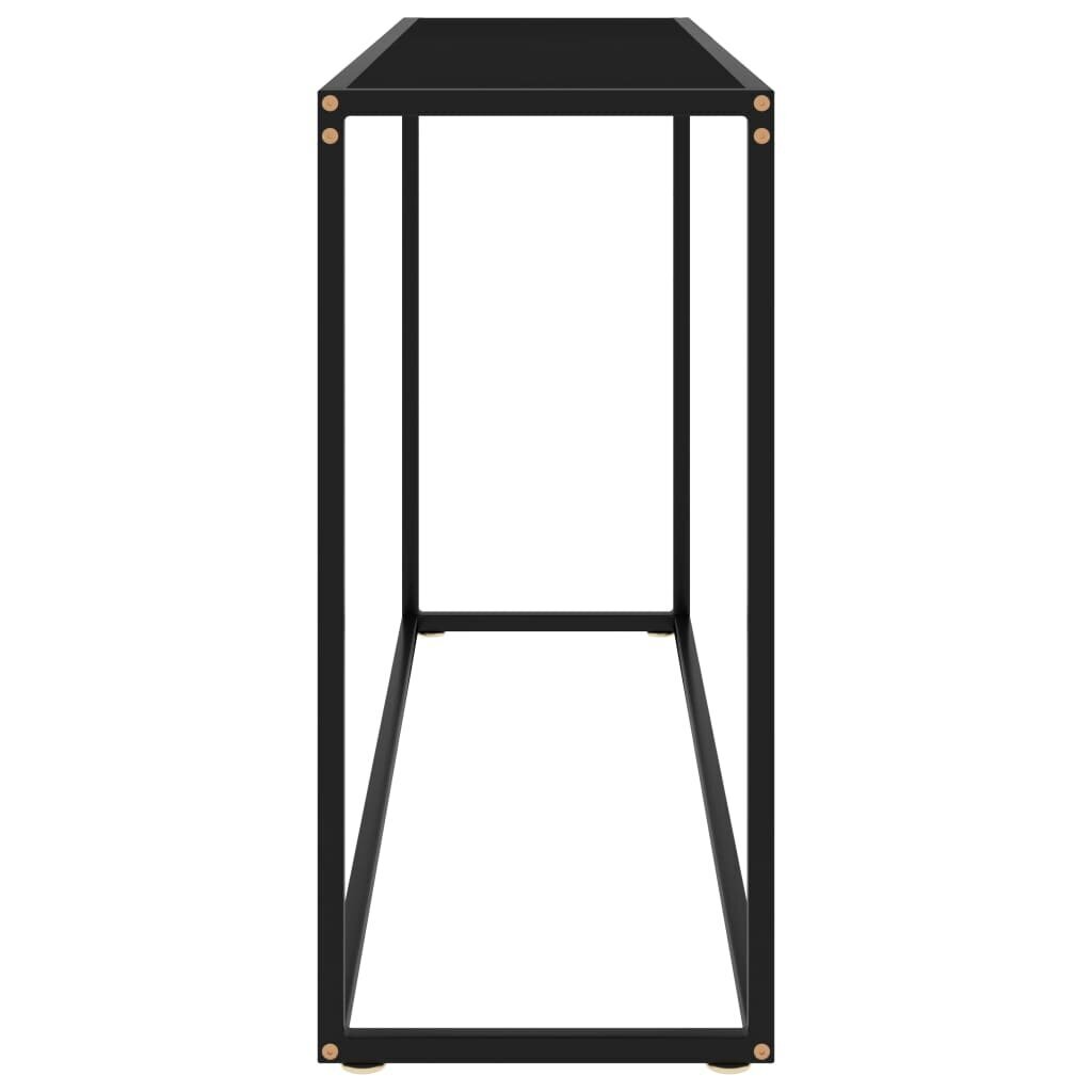 vidaXL Konsolipöytä musta 120x35x75 cm karkaistu lasi hinta ja tiedot | Sohvapöydät | hobbyhall.fi