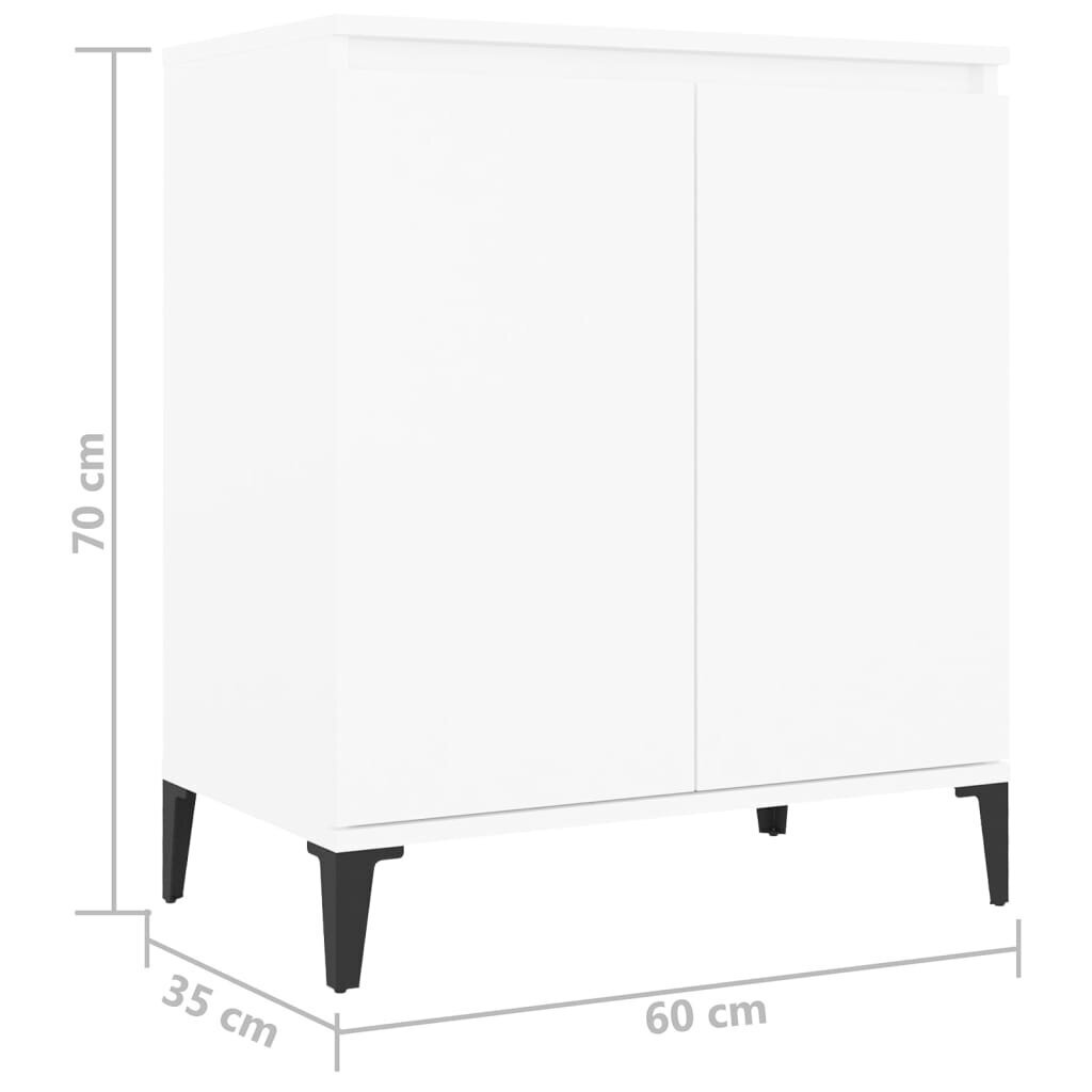 vidaXL Senkki valkoinen 60x35x70 cm lastulevy hinta ja tiedot | Olohuoneen kaapit ja lipastot | hobbyhall.fi