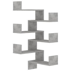vidaXL Seinäkulmahyllyt 2 kpl betoninharmaa 40x40x50 cm lastulevy hinta ja tiedot | Hyllyt | hobbyhall.fi