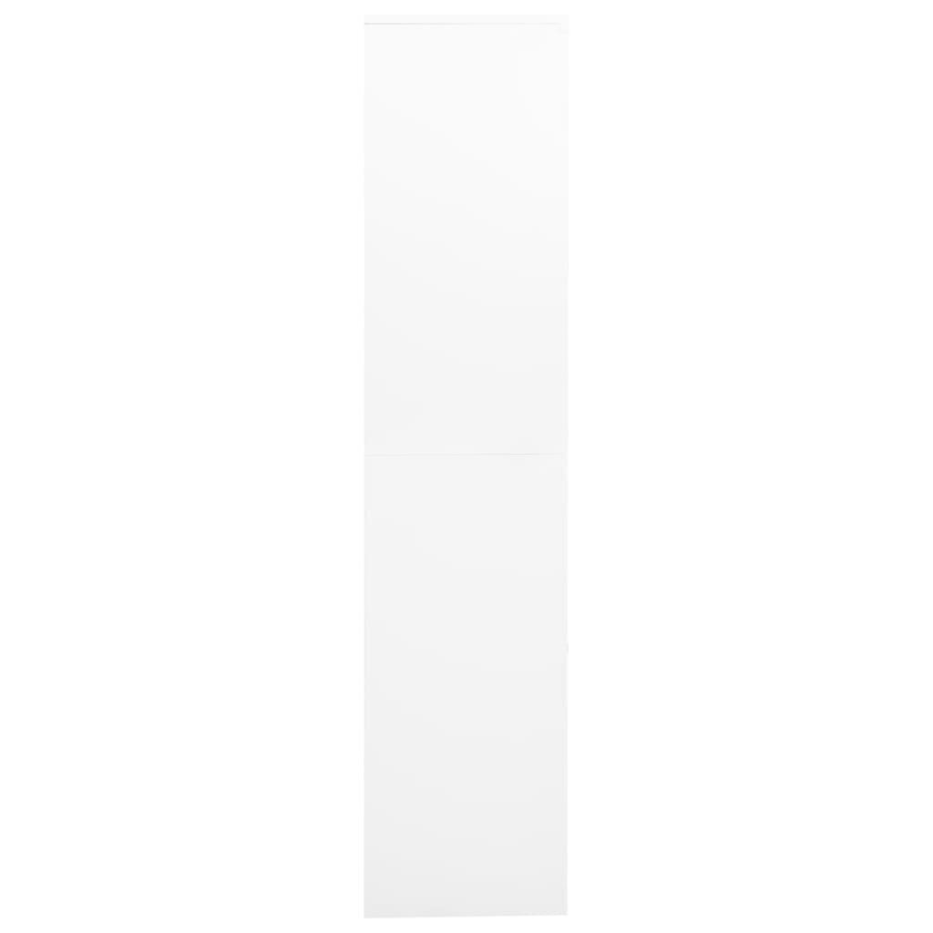 vidaXL Toimistokaappi valkoinen 90x40x180 cm teräs/karkaistu lasi hinta ja tiedot | Olohuoneen kaapit ja lipastot | hobbyhall.fi