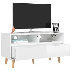 vidaXL TV-taso korkeakiilto valkoinen 90x40x48,5 cm tekninen puu hinta ja tiedot | TV-tasot | hobbyhall.fi