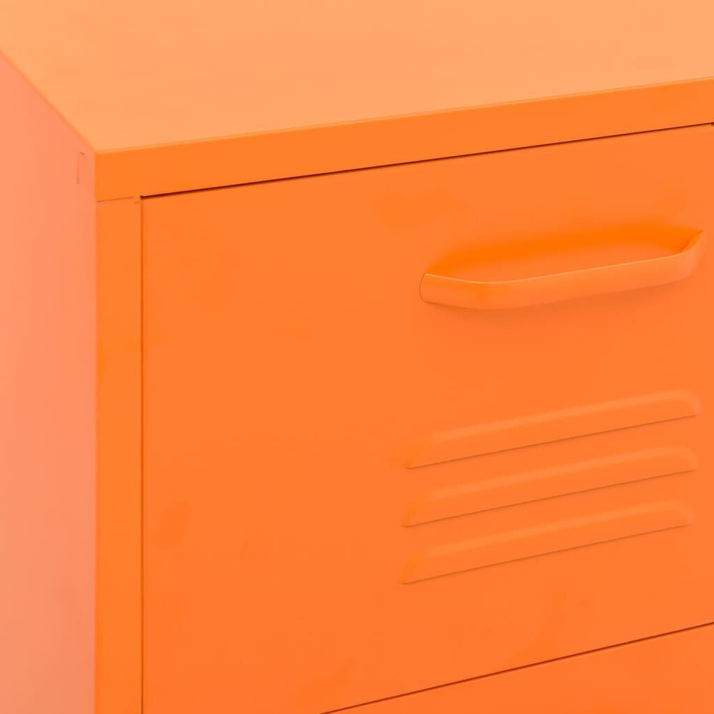 vidaXL Varastokaappi oranssi 42,5x35x101,5 cm teräs hinta ja tiedot | Olohuoneen kaapit ja lipastot | hobbyhall.fi