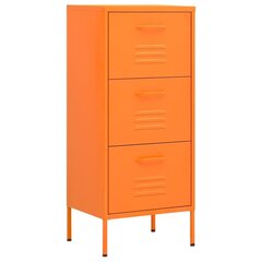 vidaXL Varastokaappi oranssi 42,5x35x101,5 cm teräs hinta ja tiedot | Olohuoneen kaapit ja lipastot | hobbyhall.fi