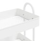 vidaXL 3-kerroksinen Vaunu valkoinen 43x34x79 cm teräs hinta ja tiedot | Ruokapöydät | hobbyhall.fi