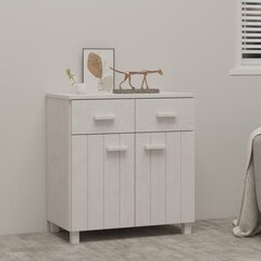 vidaXL Sivupöytä HAMAR valkoinen 79x40x80 cm täysi mänty hinta ja tiedot | Olohuoneen kaapit ja lipastot | hobbyhall.fi
