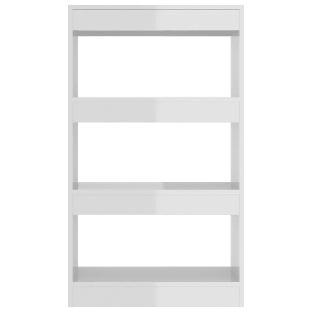 vidaXL Kirjahylly/tilanjakaja korkeakiilto valkoinen 60x30x103 cm hinta ja tiedot | Hyllyt | hobbyhall.fi