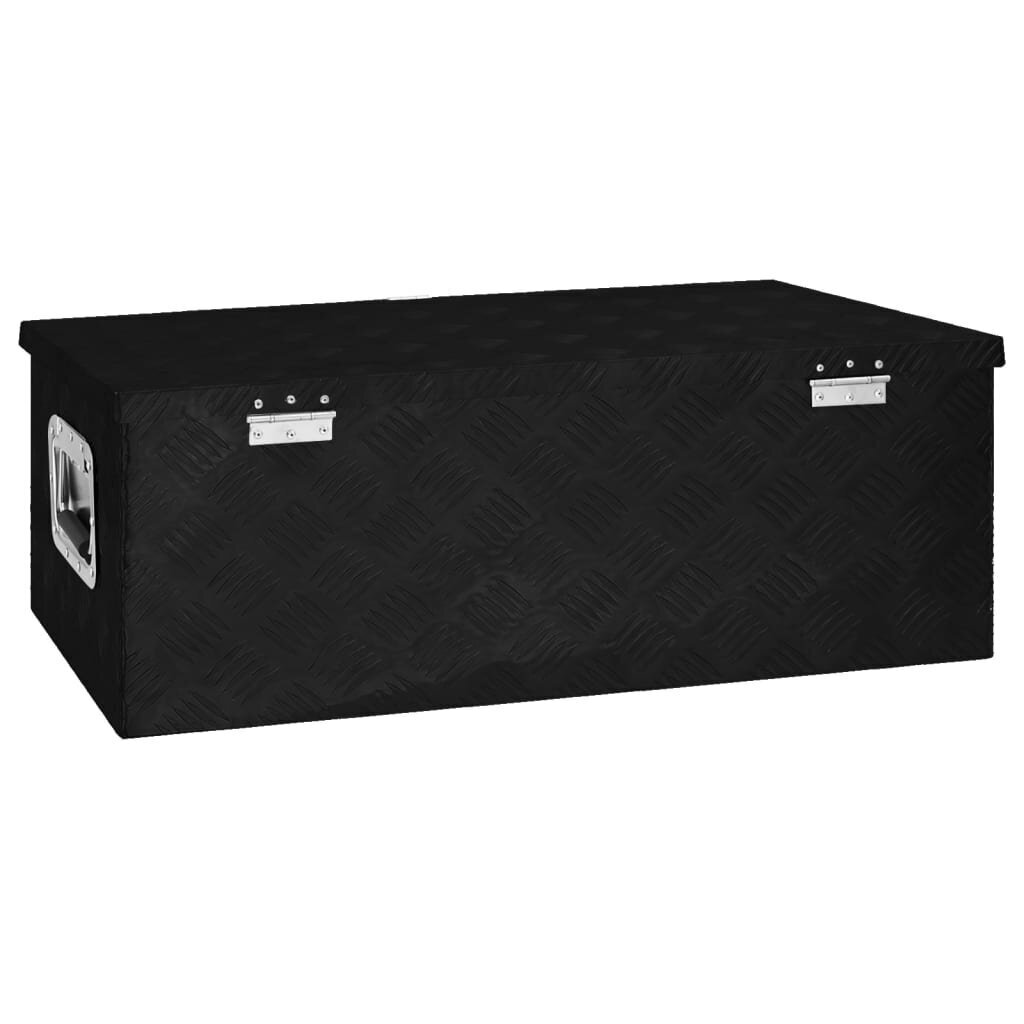 vidaXL Säilytyslaatikko musta 80x39x30 cm alumiini hinta ja tiedot | Säilytyslaatikot ja -korit | hobbyhall.fi