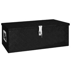 vidaXL Säilytyslaatikko musta 80x39x30 cm alumiini hinta ja tiedot | Säilytyslaatikot ja -korit | hobbyhall.fi