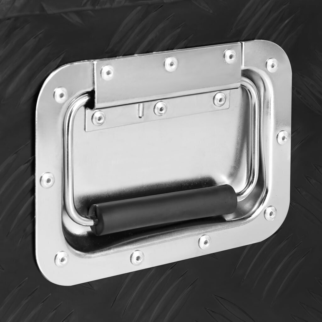 vidaXL Säilytyslaatikko musta 90x47x33,5 cm alumiini hinta ja tiedot | Säilytyslaatikot ja -korit | hobbyhall.fi