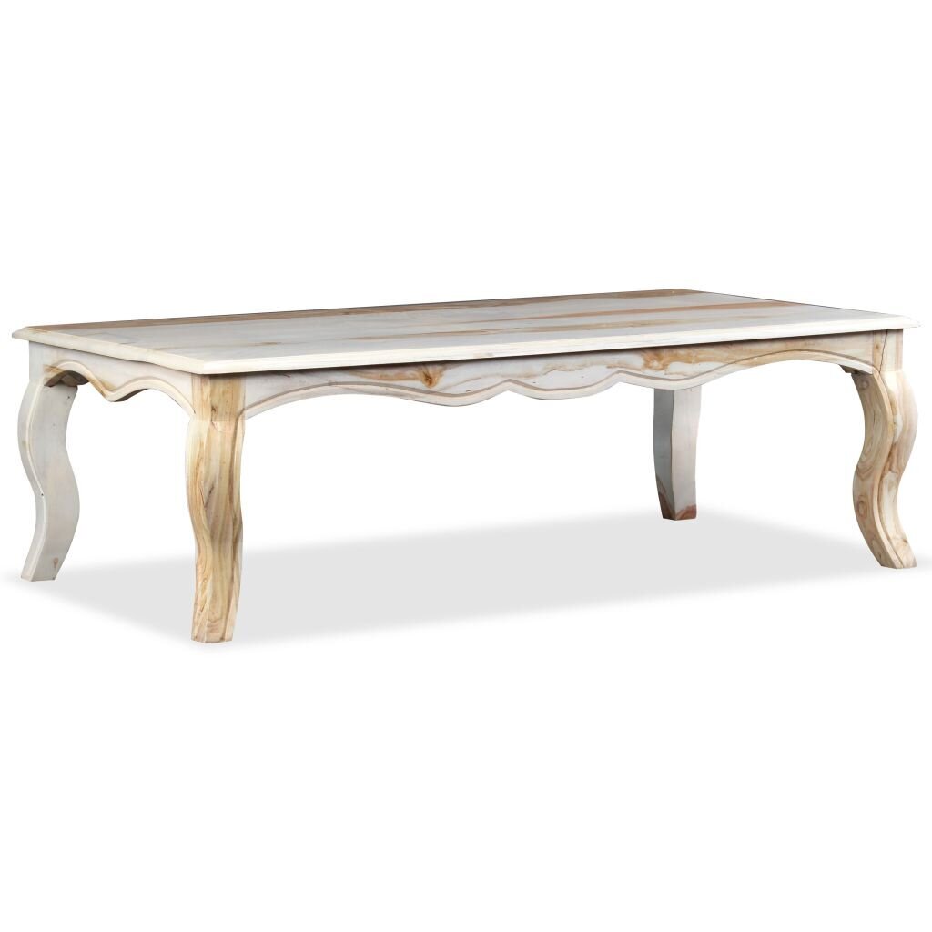 vidaXL Sohvapöytä kiinteä seesampuu 110x60x35 cm hinta ja tiedot | Sohvapöydät | hobbyhall.fi