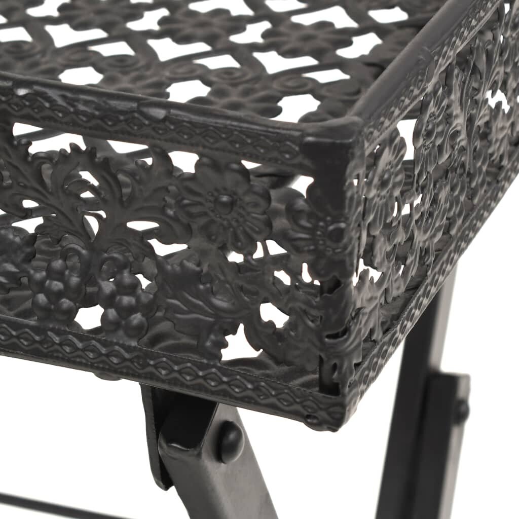 vidaXL Taittuva sivupöytä vintagetyyli metalli 58x35x72 cm musta hinta ja tiedot | Sohvapöydät | hobbyhall.fi