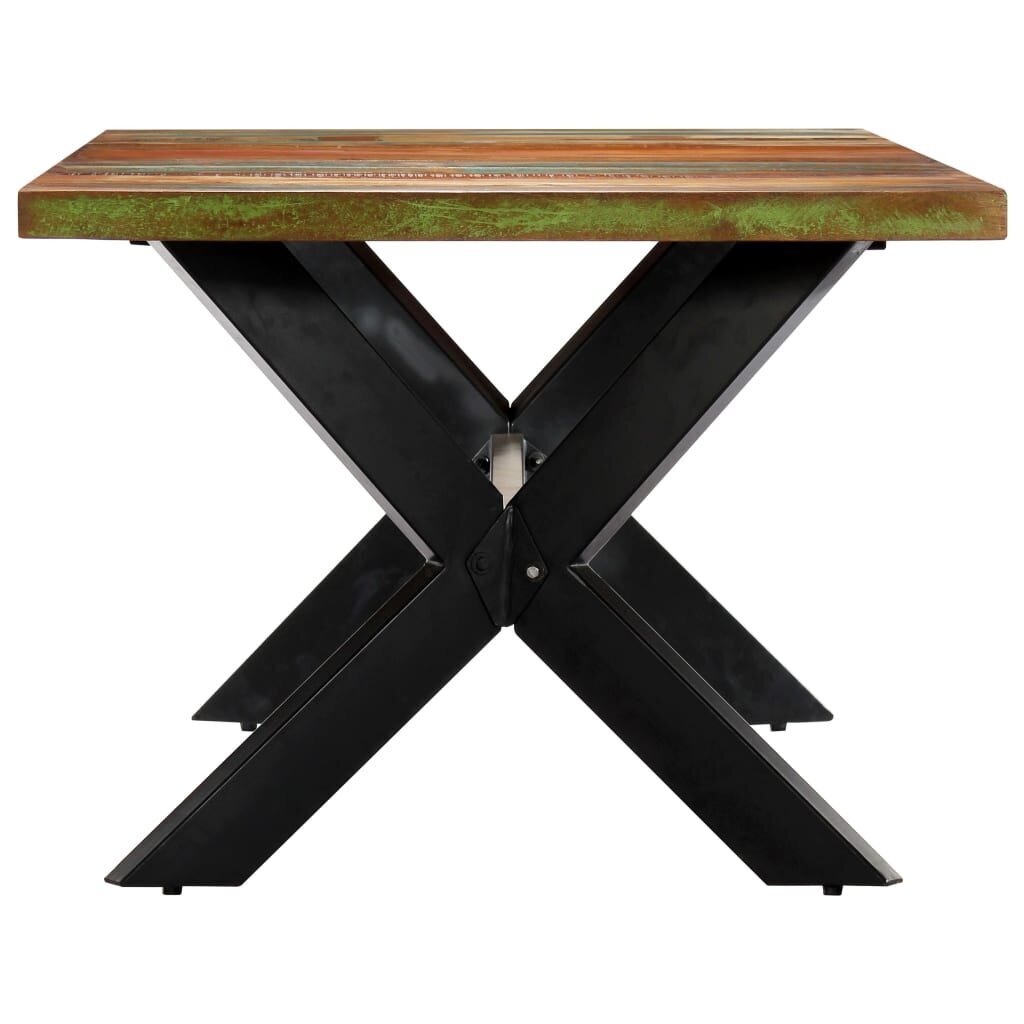 vidaXL Ruokapöytä 200x100x75 cm kiinteä kierrätetty puu hinta ja tiedot | Ruokapöydät | hobbyhall.fi