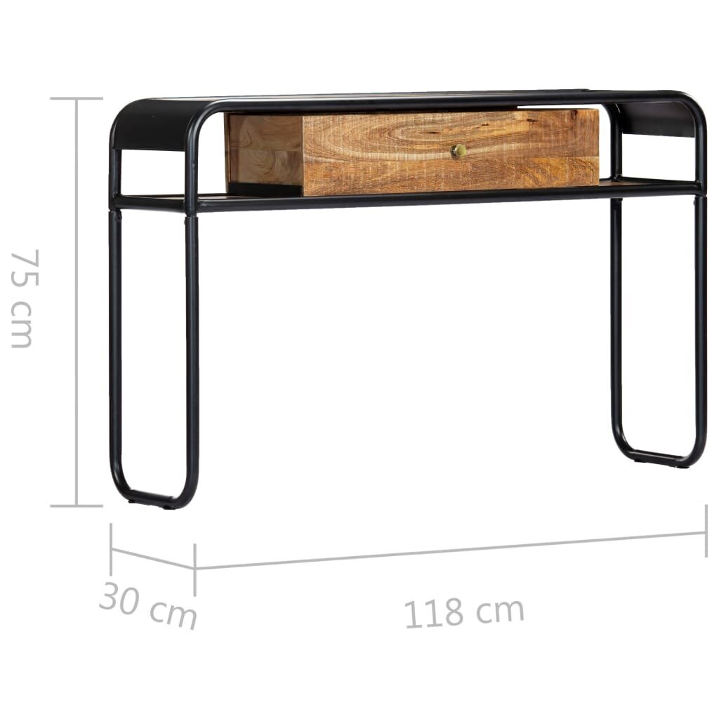 vidaXL Konsolipöytä 118x30x75 cm mangopuu hinta ja tiedot | Sivupöydät | hobbyhall.fi