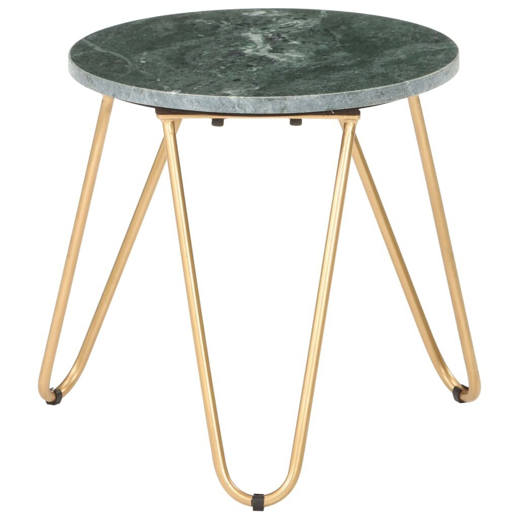 vidaXL Sohvapöytä vihreä 40x40x40 cm aito kivi marmorikuviolla hinta ja tiedot | Sohvapöydät | hobbyhall.fi