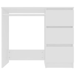 vidaXL Työpöytä valkoinen 90x45x76 cm lastulevy hinta ja tiedot | Tietokonepöydät ja työpöydät | hobbyhall.fi