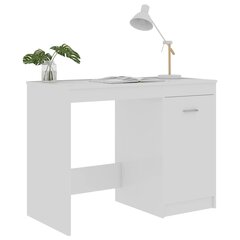 vidaXL Työpöytä korkeakiilto valkoinen 100x50x76 cm lastulevy hinta ja tiedot | Tietokonepöydät ja työpöydät | hobbyhall.fi