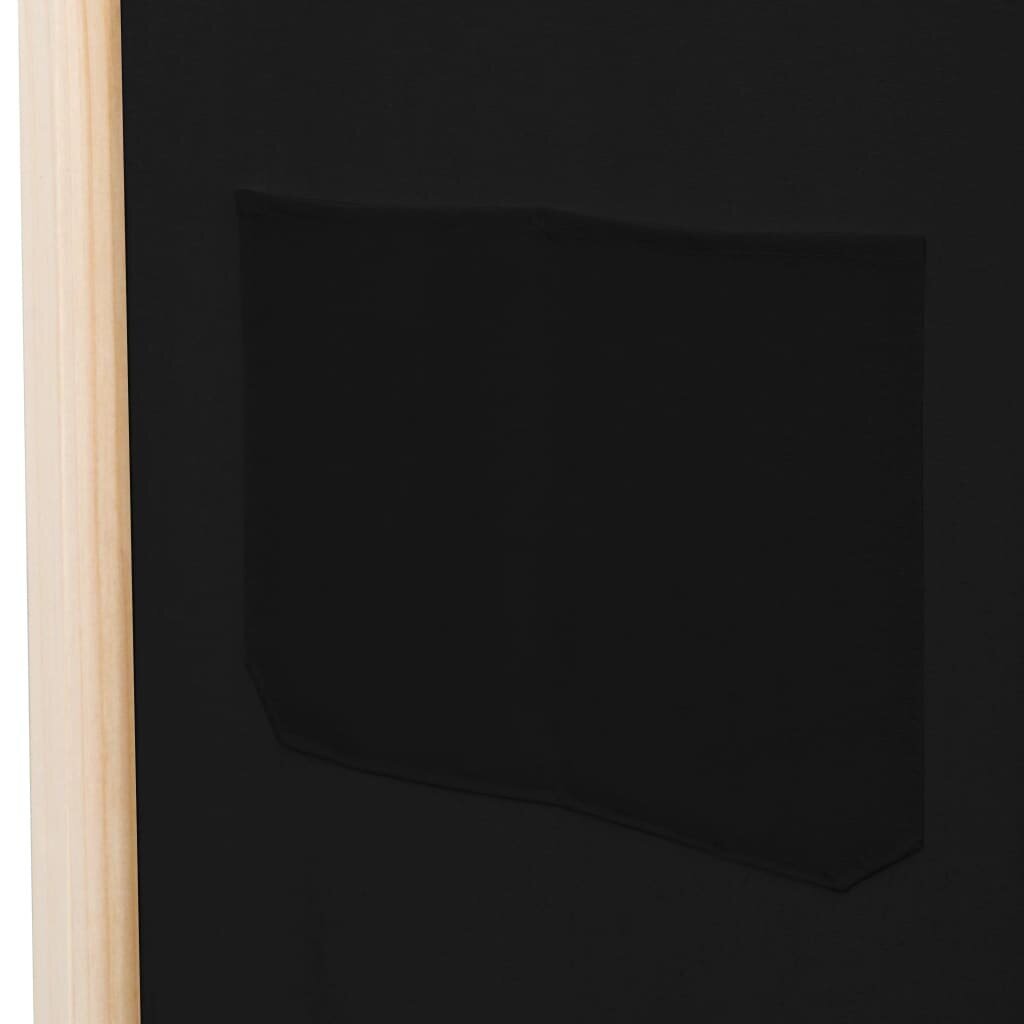 vidaXL 3-Paneelinen Tilanjakaja musta 120x170x4 cm kangas hinta ja tiedot | Sermit ja tilanjakajat | hobbyhall.fi