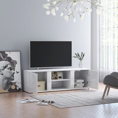 vidaXL TV-taso korkeakiilto valkoinen 120x34x37 cm lastulevy hinta ja tiedot | TV-tasot | hobbyhall.fi