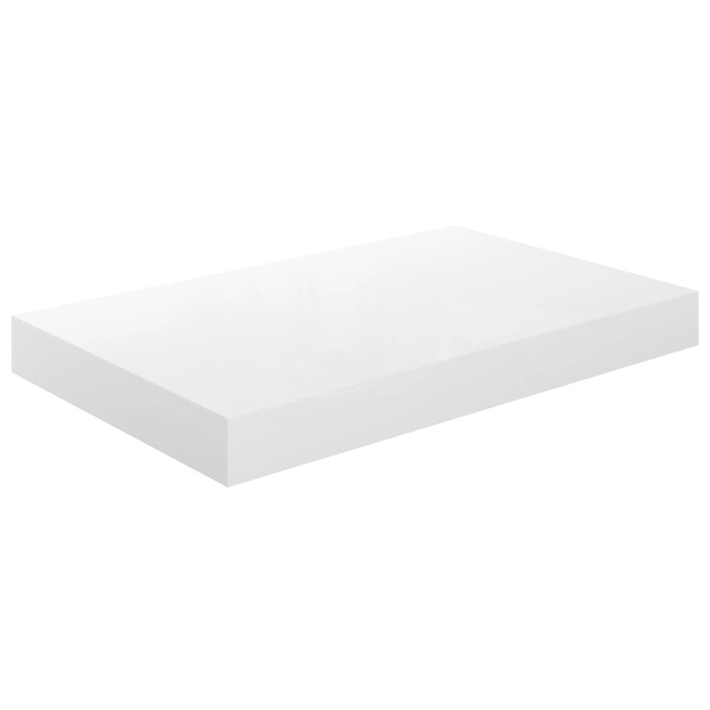 vidaXL Kelluva seinähylly korkeakiilto valkoinen 40x23x3,8 cm MDF hinta ja tiedot | Hyllyt | hobbyhall.fi