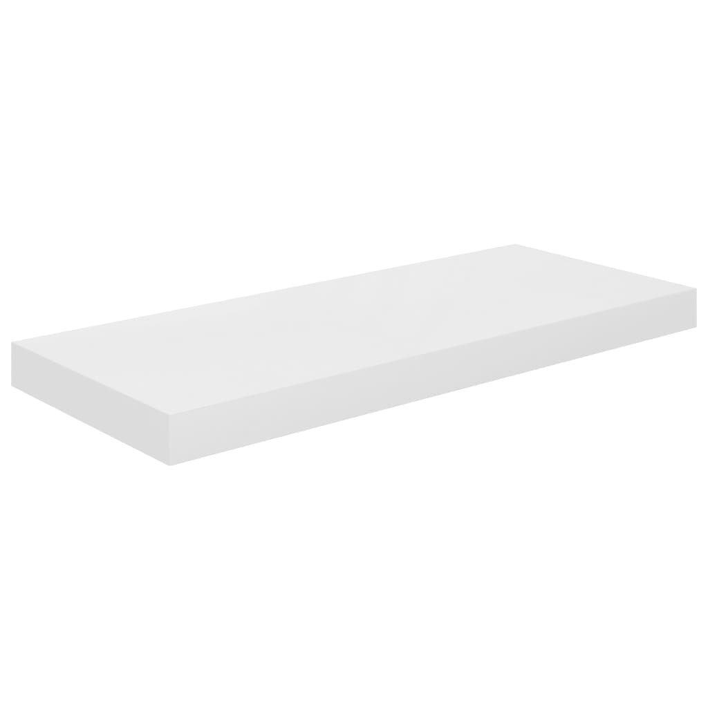 vidaXL Kelluva seinähylly korkeakiilto valkoinen 60x23,5x3,8 cm MDF hinta ja tiedot | Hyllyt | hobbyhall.fi