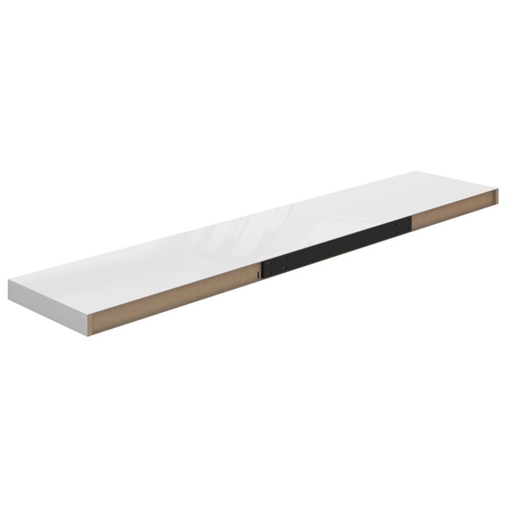 vidaXL Kelluvat seinähyllyt 4 kpl kork.kiilto valk 120x23,5x3,8 cm MDF hinta ja tiedot | Hyllyt | hobbyhall.fi