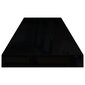vidaXL Kelluva seinähylly korkeakiilto musta 80x23,5x3,8 cm MDF hinta ja tiedot | Hyllyt | hobbyhall.fi