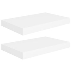 vidaXL Kelluvat seinähyllyt 2 kpl valkoinen 40x23x3,8 cm MDF hinta ja tiedot | Hyllyt | hobbyhall.fi