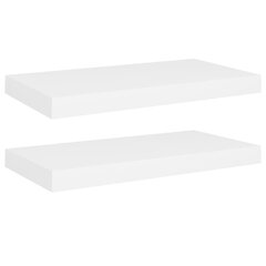 vidaXL Kelluvat seinähyllyt 2 kpl valkoinen 50x23x3,8 cm MDF hinta ja tiedot | Hyllyt | hobbyhall.fi