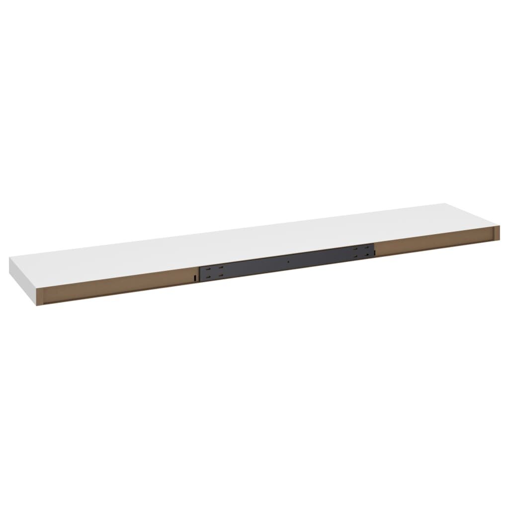 vidaXL Kelluvat seinähyllyt 2 kpl valkoinen 120x23,5x3,8 cm MDF hinta ja tiedot | Hyllyt | hobbyhall.fi