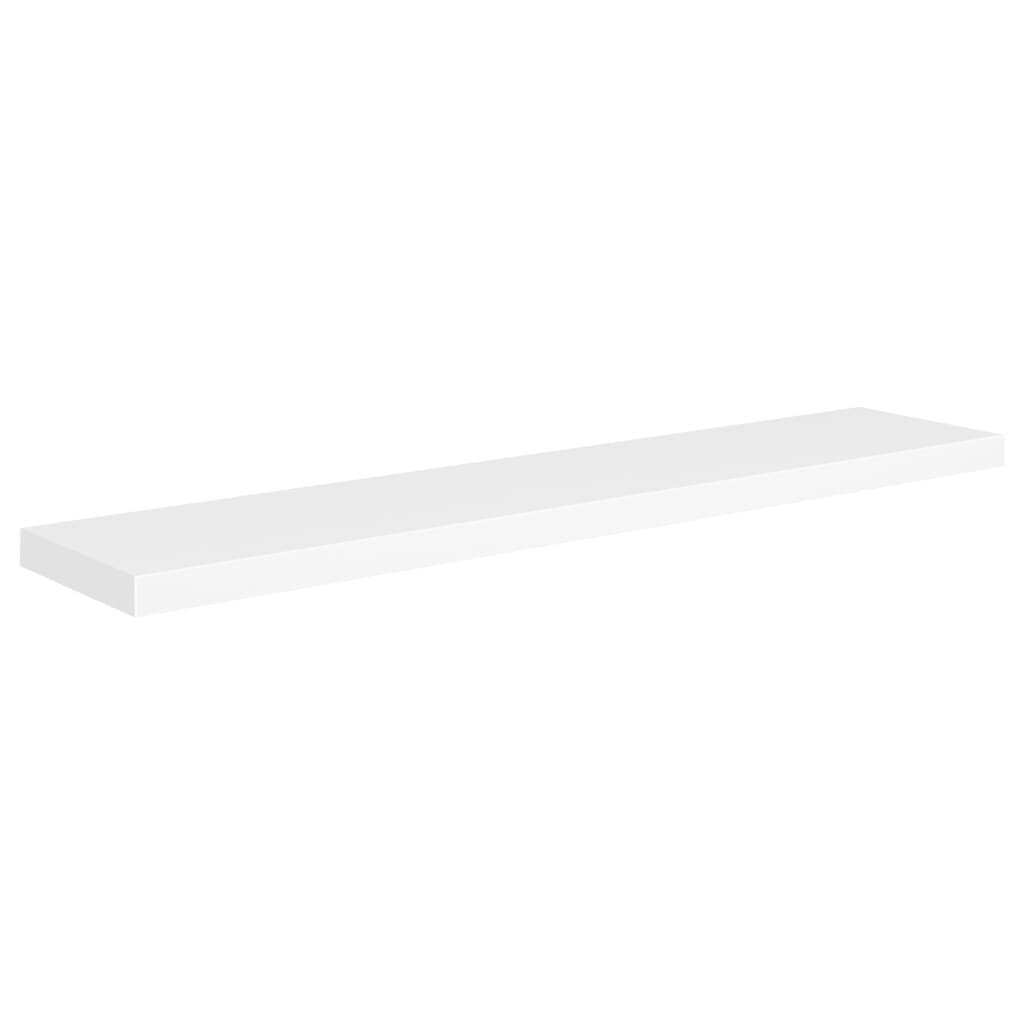 vidaXL Kelluvat seinähyllyt 2 kpl valkoinen 120x23,5x3,8 cm MDF hinta ja tiedot | Hyllyt | hobbyhall.fi