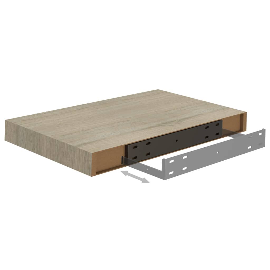 vidaXL Kelluvat seinähyllyt 2 kpl tammi 40x23x3,8 cm MDF hinta ja tiedot | Hyllyt | hobbyhall.fi