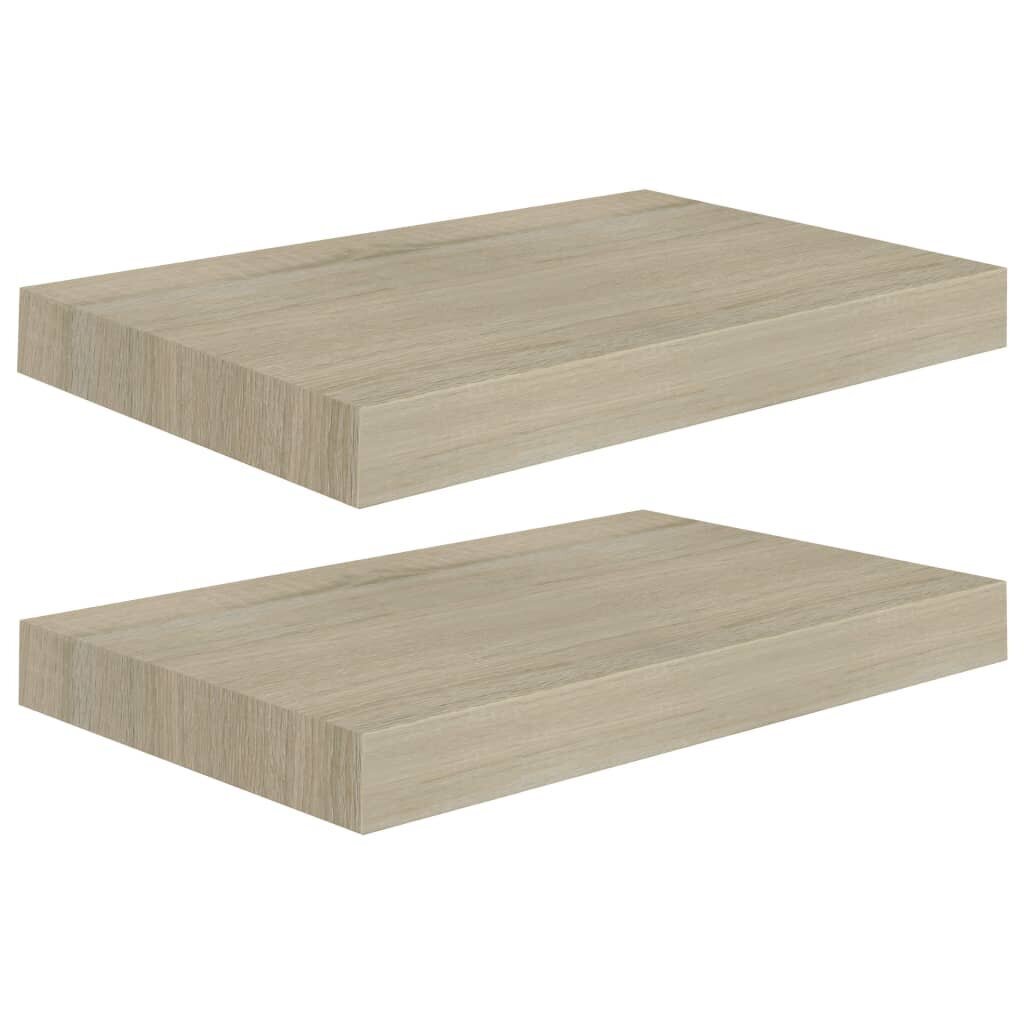 vidaXL Kelluvat seinähyllyt 2 kpl tammi 40x23x3,8 cm MDF hinta ja tiedot | Hyllyt | hobbyhall.fi